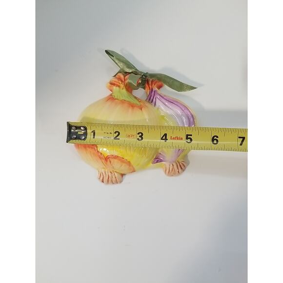 Vintage 3 Hand Painted Ceramic Onion Strawberries Egg Plant Wall Art - Picture 8 of 11